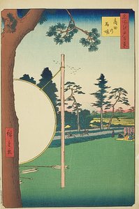 Takata Reitplatz (Takata no baba), Nr. 115 aus der Serie „Hundert berühmte Ansichten von Edo (Meisho Edo hyakkei)“