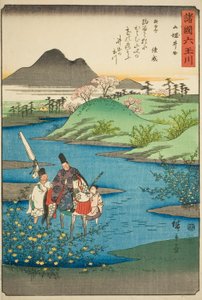 Der Ide-Juwelenfluss in der Provinz Yamashiro, aus der Serie Sechs Juwelenflüsse in den verschiedenen Provinzen von Utagawa Hiroshige