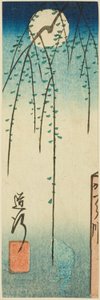 Die Michiyuki-Szene aus dem Stück Ohan und Choemon (Michiyuki, Ohan Choemon), Abschnitt eines Blattes aus der Serie "Reflexionen von Dramen in Ausschnitten (Harimaze joruri kagami)"