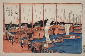 Die Mündung des Aji-Flusses in Osaka von Utagawa Hiroshige