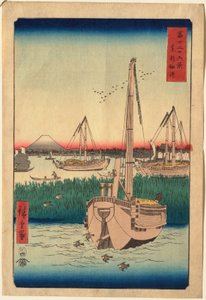 Das Meer bei Tsukuda in Edo von Utagawa Hiroshige