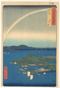 Die Küste von Tsushima bei klarem Abendhimmel von Utagawa Hiroshige