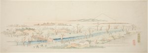 Ansicht von Koganei (Koganei no kei), aus einer unbetitelten Serie berühmter Ansichten der Edo-Vororte