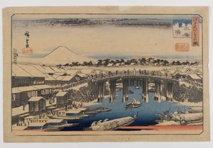 Ansicht der Nihonbashi-Brücke, Edo (Edo Meisho) von Utagawa Hiroshige
