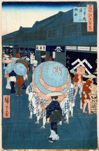 Ansicht der ersten Straße auf Nihonbashidori Hundert berühmte Ansichten von Edo