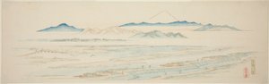 Dorf Tamagawa (Tamagawa no sato), aus einer unbetitelten Serie berühmter Ansichten der Edo-Vororte