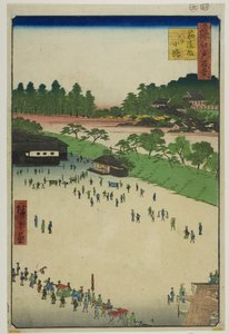 Yastukoji, innerhalb des Sujikai-Tors, aus der Serie "Hundert berühmte Ansichten von Edo"