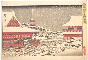 Jahresendmarkt am Kinryuzan-Tempel von Utagawa Hiroshige