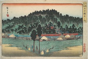 Kleiner Schrein in Ōji, aus der Serie Berühmte Ansichten von Edo von Utagawa Hiroshige