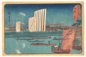 Zwölf Ansichten von Edo: Aussicht auf Nakajima