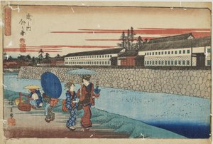"Außerhalb Toranomon" aus der Serie "Herausragende Ansichten von Edo" von Utagawa Hiroshige