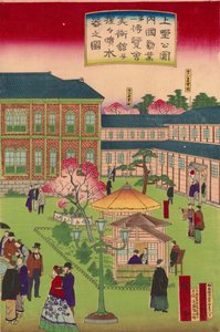 Zweite nationale Industrieausstellung im Ueno-Park von Utagawa Hiroshige III