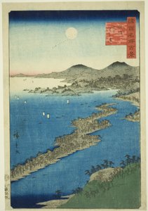Amanohashidate in der Provinz Tango (Tango Amanohashidate), aus der Serie "Hundert berühmte Ansichten in den verschiedenen Provinzen (Shokoku meisho hyakkei)" von Utagawa Hiroshige II