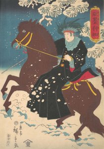 Amerika: Eine Frau zu Pferd im Schnee, 10. Monat, 1860