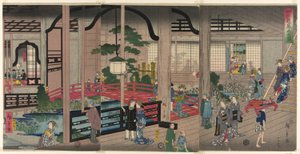 Das Innere des Gankiro in Yokohama (Yokohama Gankiro mikomi no zu)