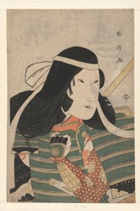 Iwai Kumesaburo als Tomoe Gozen, 1797 (Farbholzschnitt)