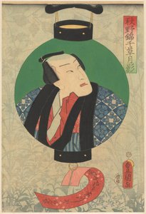 Schauspieler Nakamura Shikan in einer Lampe abgebildet von Utagawa Kunisada (I)