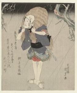 Mann im Strohmantel von Utagawa Kunisada (I)