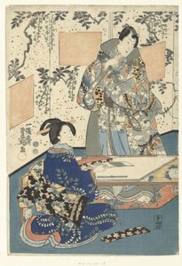 Prinz Genji und Hofdame von Utagawa Kunisada (I)