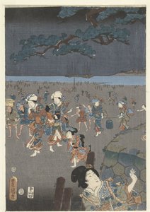 Muscheln sammeln am Strand von Akashi