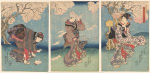 Stürmischer Tag am Sumida-Fluss von Utagawa Kunisada (I)