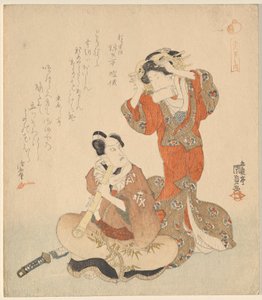 Mann und Frau, aus der Serie Die fünf ritterlichen Dandys von Utagawa Kunisada
