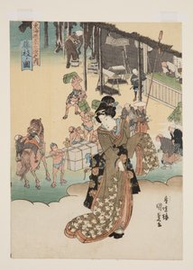 Ansicht von Fujieda von Utagawa Kunisada