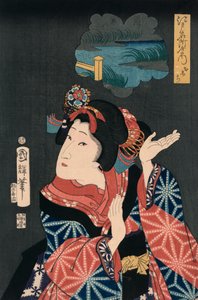 Die junge Maid Oshichi von Utagawa Kuniteru