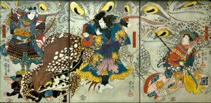 Bandō Shiuka als Prinzessin Morokoshi von Utagawa Kuniyoshi