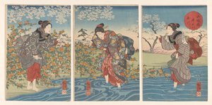 Der Ide Tama Fluss in der Provinz Yamashiro von Utagawa Kuniyoshi