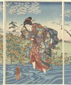 Der Ide Tama Fluss in der Provinz Yamashiro von Utagawa Kuniyoshi