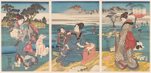 Der Toi Tama Fluss in der Provinz Settsu von Utagawa Kuniyoshi
