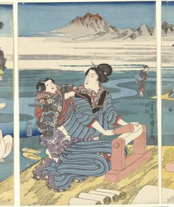 Der Toi Tama Fluss in der Provinz Settsu von Utagawa Kuniyoshi