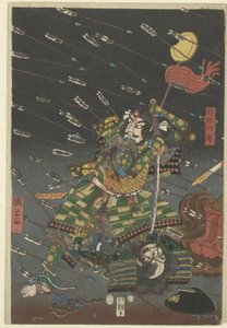 Der letzte Angriff der Kusunoki bei Shijonawate von Utagawa Kuniyoshi