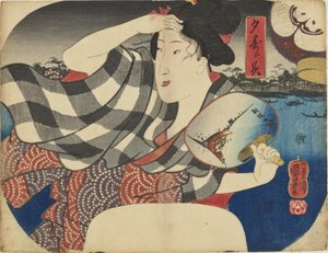 Den Abendkühle genießen von Utagawa Kuniyoshi