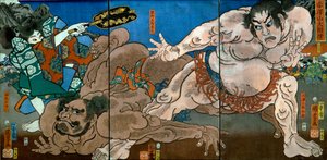 Großes Sumo-Turnier auf dem Berg Akazawa (Akazawayama Ōzumō)