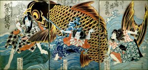 Iwai Kumesaburō II als Katsushika no Ojū