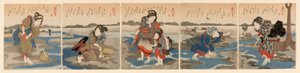 Ebbe bei Susaki - Ein Satz von fünf (Shiohi goban no uchi) von Utagawa Kuniyoshi