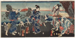 Sonnenaufgang in der Bucht von Futami von Utagawa Kuniyoshi