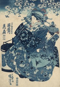 Die Kurtisane Hanao von Ogi-ya von Kuniyoshi von Utagawa Kuniyoshi