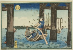 Tsukuda-Insel (Tsukudajima), aus der Serie "Berühmte Orte in der östlichen Hauptstadt (Toto meisho)" von Utagawa Kuniyoshi