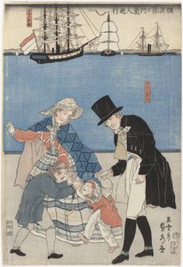Holländer an einem freien Tag in Yokohama von Utagawa Sadahide