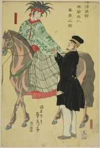 Händler von Yokohama: Französische Frau zu Pferd
