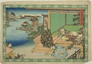 Die Domyoji-Szene, aus der Serie "Sugawaras Geheimnisse" von Utagawa Sadahide