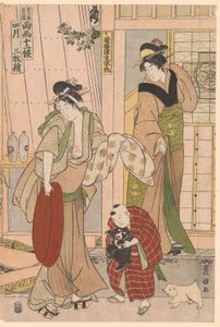 Fischhändler im vierten Monat, aus der Serie Zwölf Monate Saisonale Zeichen von Utagawa Toyokuni I