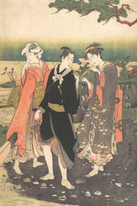 Am Strand von Shinagawa bei Ebbe, ca. 1790-1825 von Utagawa Toyokuni I