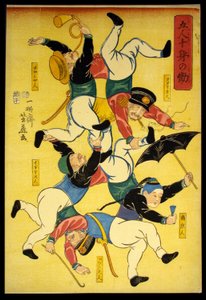 Fünf Männer, die die Arbeit von zehn Körpern verrichten (Gonin jushin no hataraki)