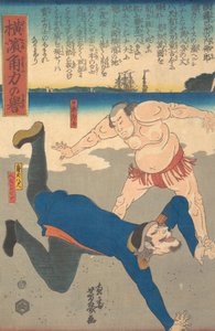 Sumo-Ringer wirft einen Ausländer