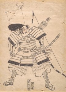 Vorbereitende Zeichnung für einen Kriegerdruck von Utagawa Yoshitora