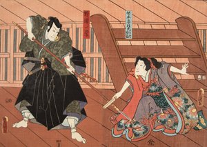 Szene aus Genji Monogatari (Die Geschichte von Genji) von Murasaki Shibuku (geb. 978) ca. 1860